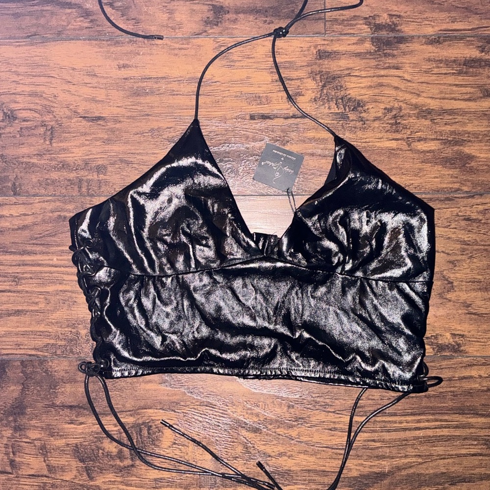 Babyphat nwt pleather Halter Top bustier